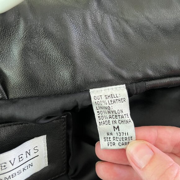 VINTAGE 90S LEATHER JACKET - Picture 3 of 6